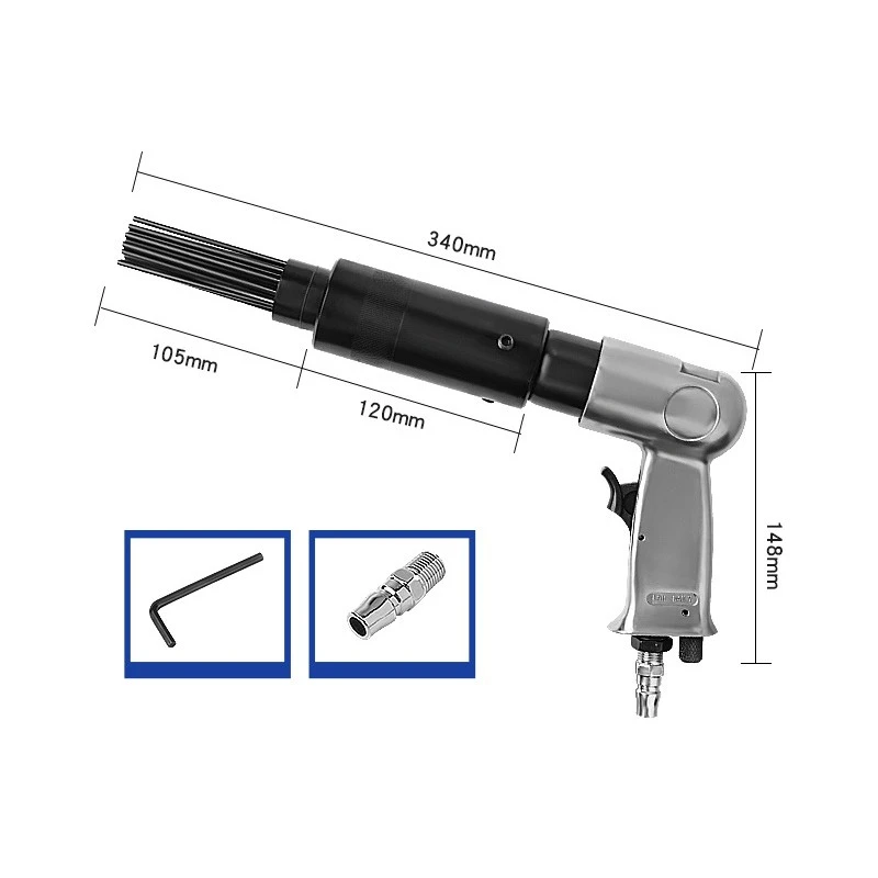AIR NEEDLE SCALER MP09910 19 Alloy Rust Removal Needles With A Diameter Of 3MM Have Undergone Quenching And Hardening Treatment